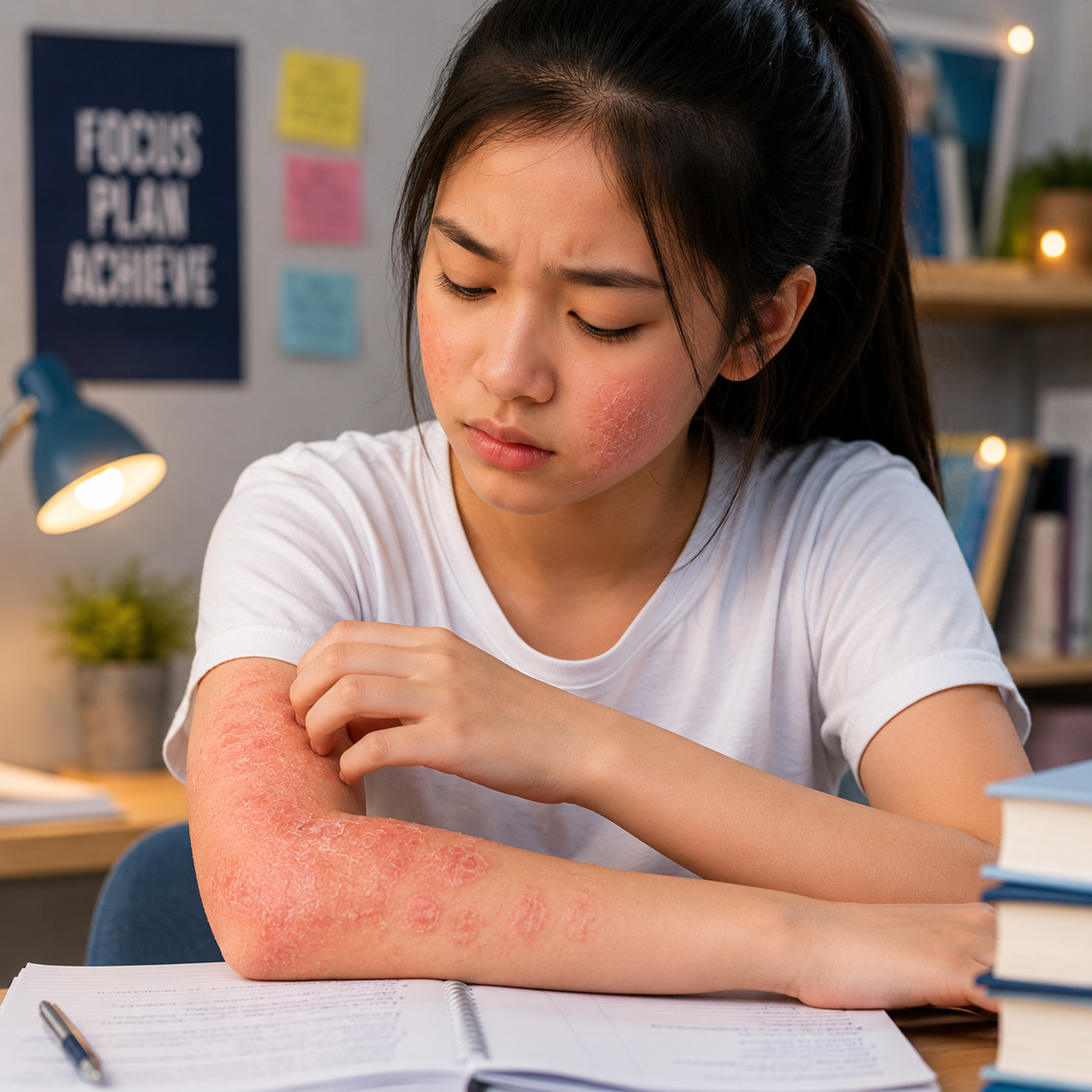 Teenager with eczema — DSH medical skin treatment